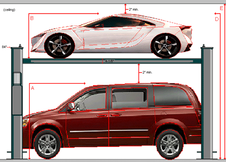 Car Storage Lift Clearance